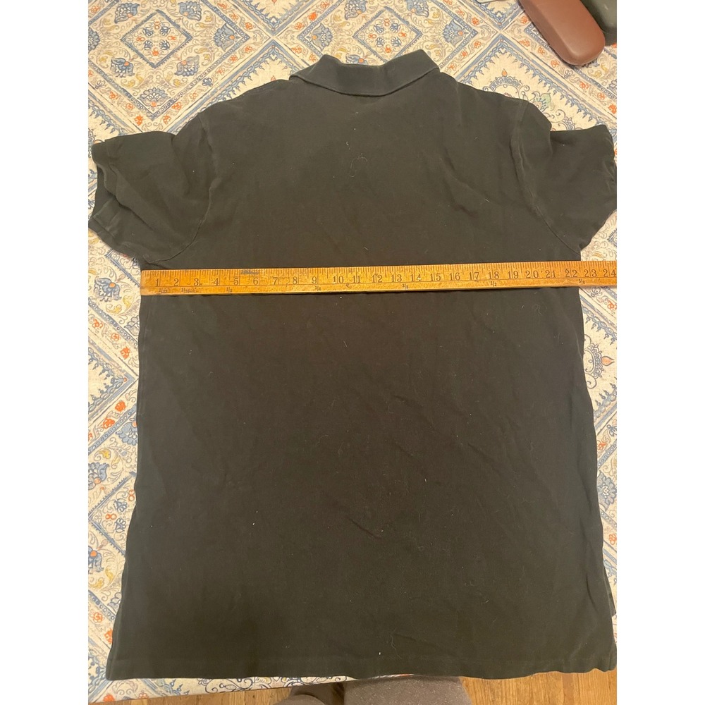Polo Ralph Lauren Mens XL Black Custom Fit Purple Pony Pique Polo Shirt - Picture 3 of 3